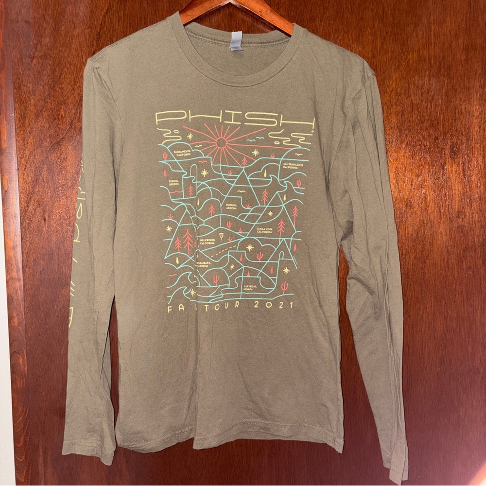 Olive Green Phish Fall 2021 Tour Long Sleeve Tee